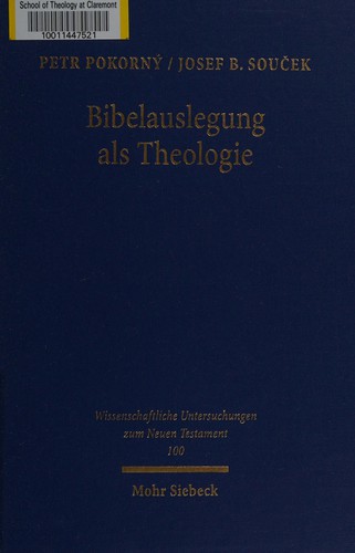 Cover for Bibelauslegung als Theologie