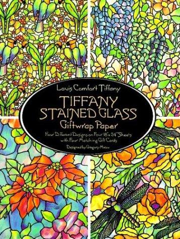 Cover for Tiffany Stained Glass Giftwrap Paper (Giftwrap--4 Sheets, 4 Designs)