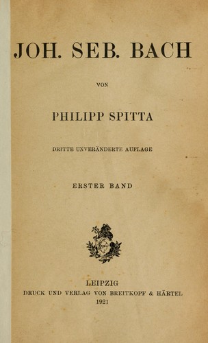 Cover for Joh. Seb. Bach