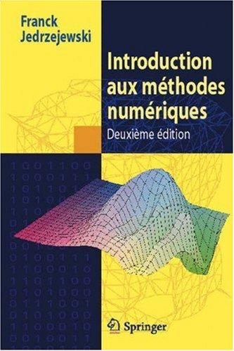 Cover for Introduction aux méthodes numériques