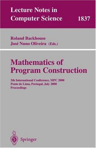 Cover for Mathematics of Program Construction