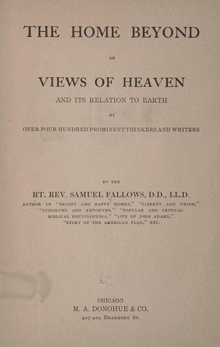 Cover for The home beyond
