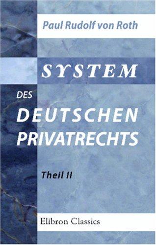 Cover for System des Deutschen Privatrechts