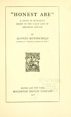 Cover for "Honest Abe"