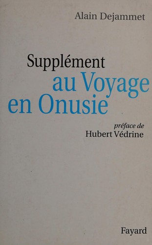 Cover for Supplément au Voyage en Onusie