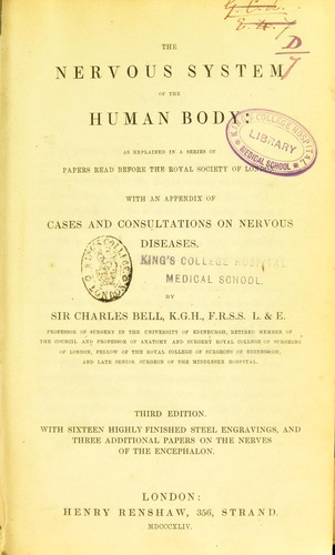 Cover for The nervous system of the human body
