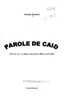 Cover for Parole de Caid
