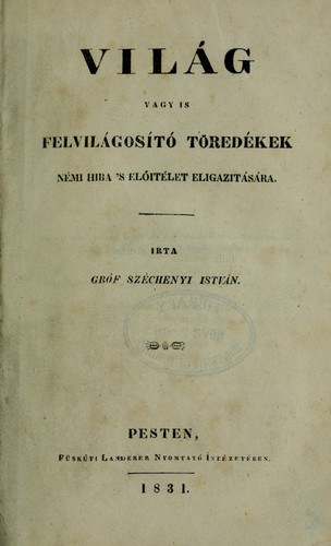 Cover for Világ