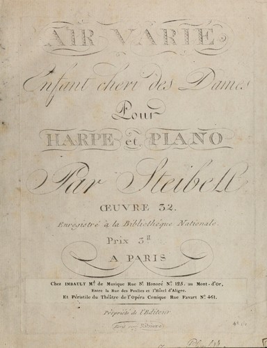 Cover for Air varié, Enfant cheri des dames