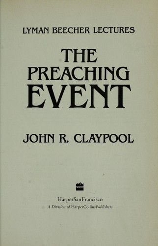 Cover for The preaching event