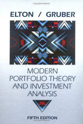 Cover for Modern Portfolio Theory and Investment Analysis Fifth Edition and Investment Portfolio Software Version 2.5