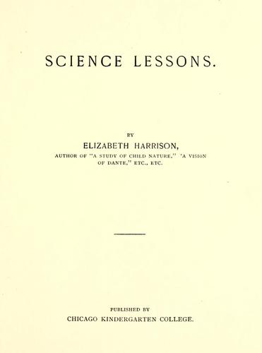 Cover for Science lessons