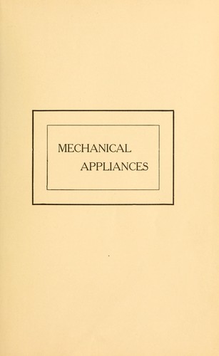 Cover for Mechanical appliances, mechanical movements and novelties of construction