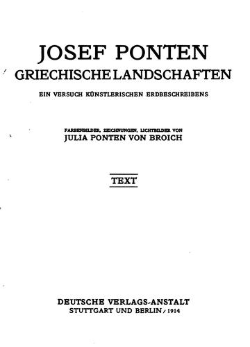 Cover for Griechische landschaften