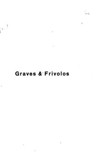 Cover for Graves & frivolos: (Por assumptos de arte)