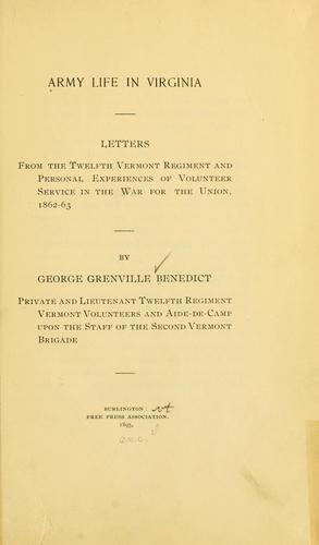 Cover for Army life in Virginia.