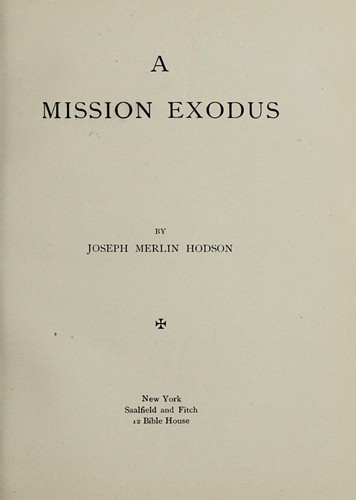 Cover for A mission exodus