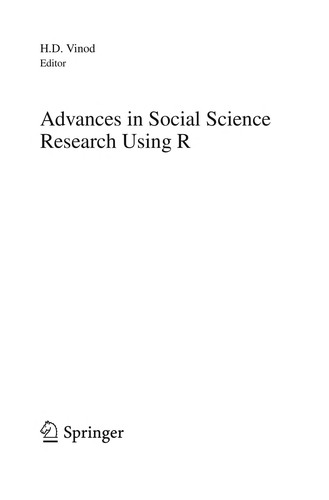 Cover for Advances in social science research using R