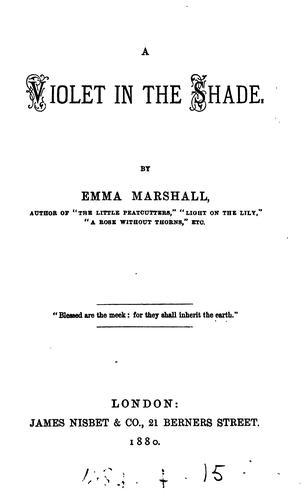 Cover for A violet in the shade
