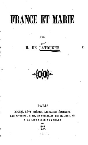 Cover for France et Marie