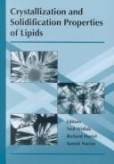 Cover for Crystallization and Solidification Properties of Lipids