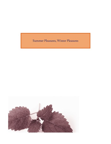 Cover for Summer pleasures, winter pleasures