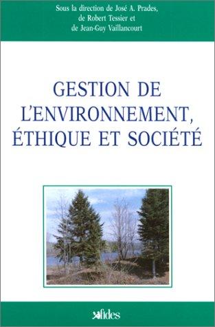 Cover for Gestion de l'environnement, éthique et société