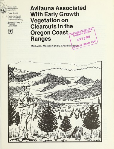Cover for Avifauna associated with early growth vegetation on clearcuts in the Oregon Coast Ranges