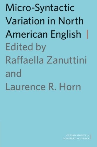 Cover for Micro-Syntactic Variation in North American English