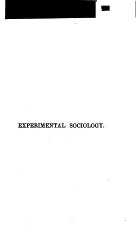 Cover for Experimental Sociology. Descriptive and Analytical: Delinquents