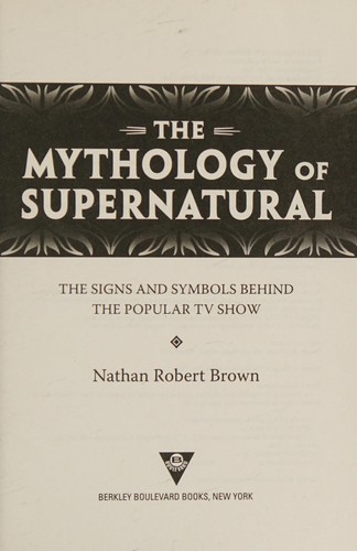 Cover for The mythology of Supernatural