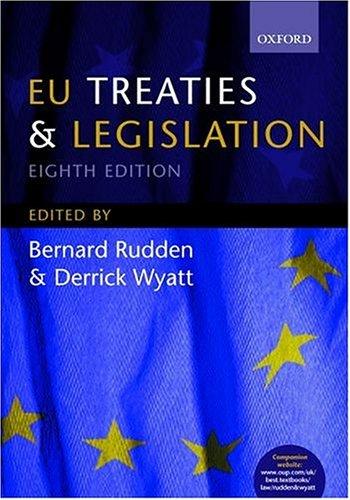 Cover for Rudden and Wyatt's EU treaties and legislation