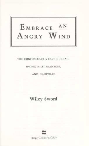 Cover for Embrace an angry wind