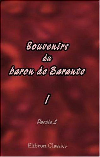 Cover for Souvenirs du baron de Barante