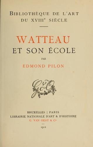 Cover for Watteau et son école.