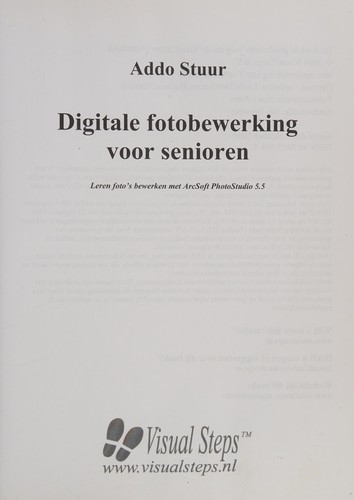 Cover for Digitale fotobewerking voor senioren