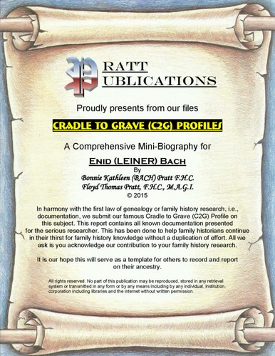 Cover for Enid (LEINER) Bach...Cradle to Grave Profile