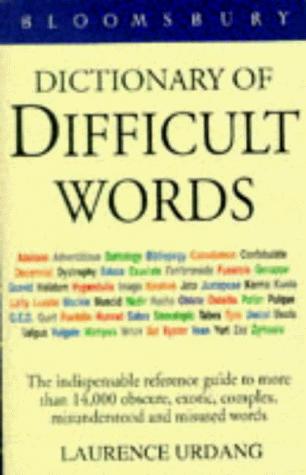 Cover for Bloomsbury Dictionary of Difficult Words