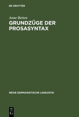 Cover for Grundzüge der Prosasyntax