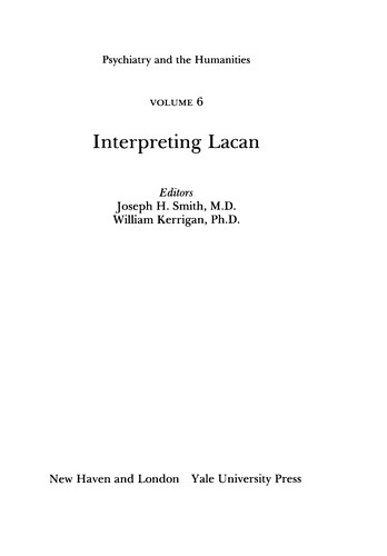 Cover for Interpreting Lacan