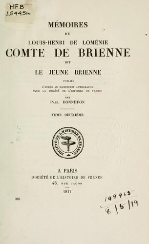 Cover for Mémoires