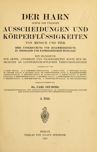 Cover for Der harn