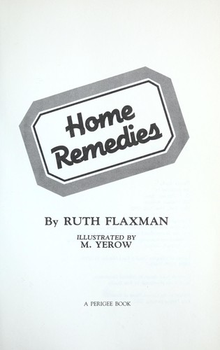 Cover for Home remedies