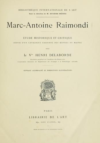 Cover for Marc-Antoine Raimondi