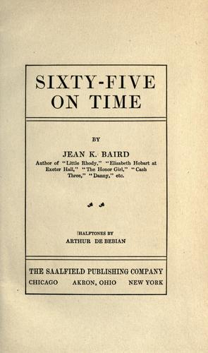 Cover for Sixty-five on time