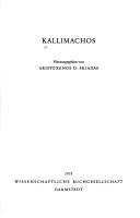 Cover for Kallimachos