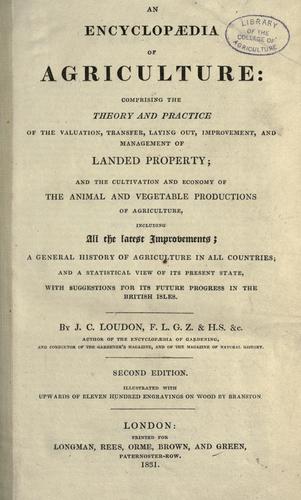 Cover for An encyclopædia of agriculture