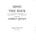Cover for Upon this rock