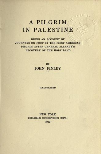 Cover for pilgrim in Palestine