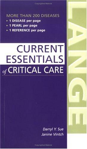 Cover for Current essentials of critical care